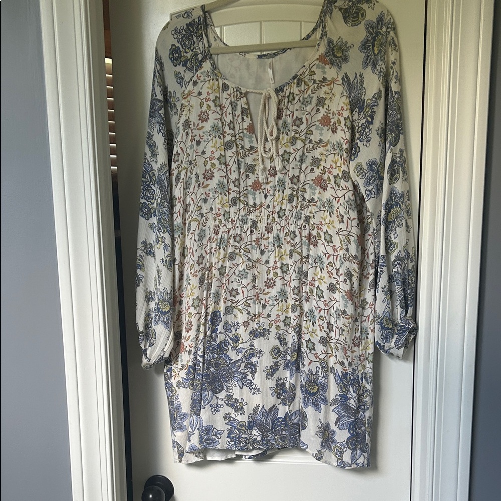 Free People Floral Print Tunic Dress